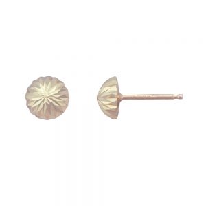 14KT yellow gold dome earrings