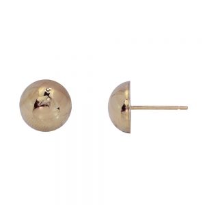 14KT yellow half ball stud earrings
