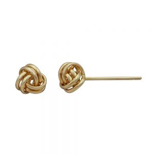 14KT yellow gold knot earrings