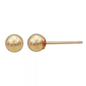 14KT yellow gold ball earrings