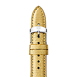 16mm Warm Metallic Gold Leather Strap