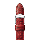 16mm Red Textured Calfskin Strap