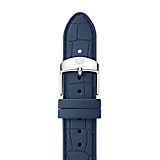 16mm Navy Embossed Silicone Strap