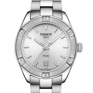 TISSOT PR 100 Sport Chic Watch – Silver