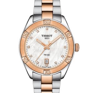 TISSOT PR 100 Sport Chic Watch – Rose Gold