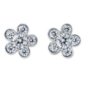 Atelier Swarovski Bloom Stud Earrings, 18K White Gold