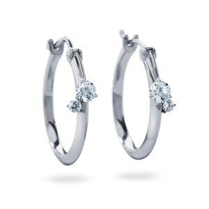 Atelier Swarovski Intimate Hoop Earrings, 18K White Gold