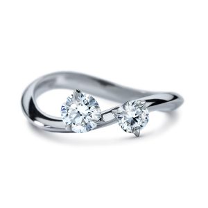 Atelier Swarovski Intimate Wave Ring, 18K White Gold