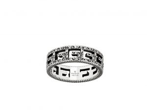 gucci silver ring with square g