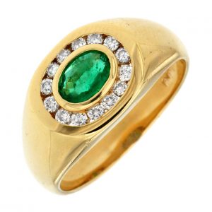MEN’S DIAMOND EMERALD RING