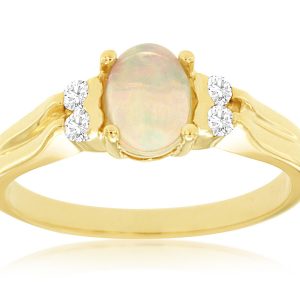OPAL & DIAMOND RING