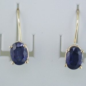 SAPPHIRE & DIAMOND EARRING