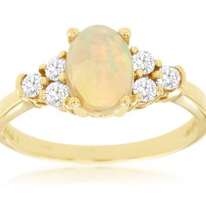 OPAL & DIAMOND RING