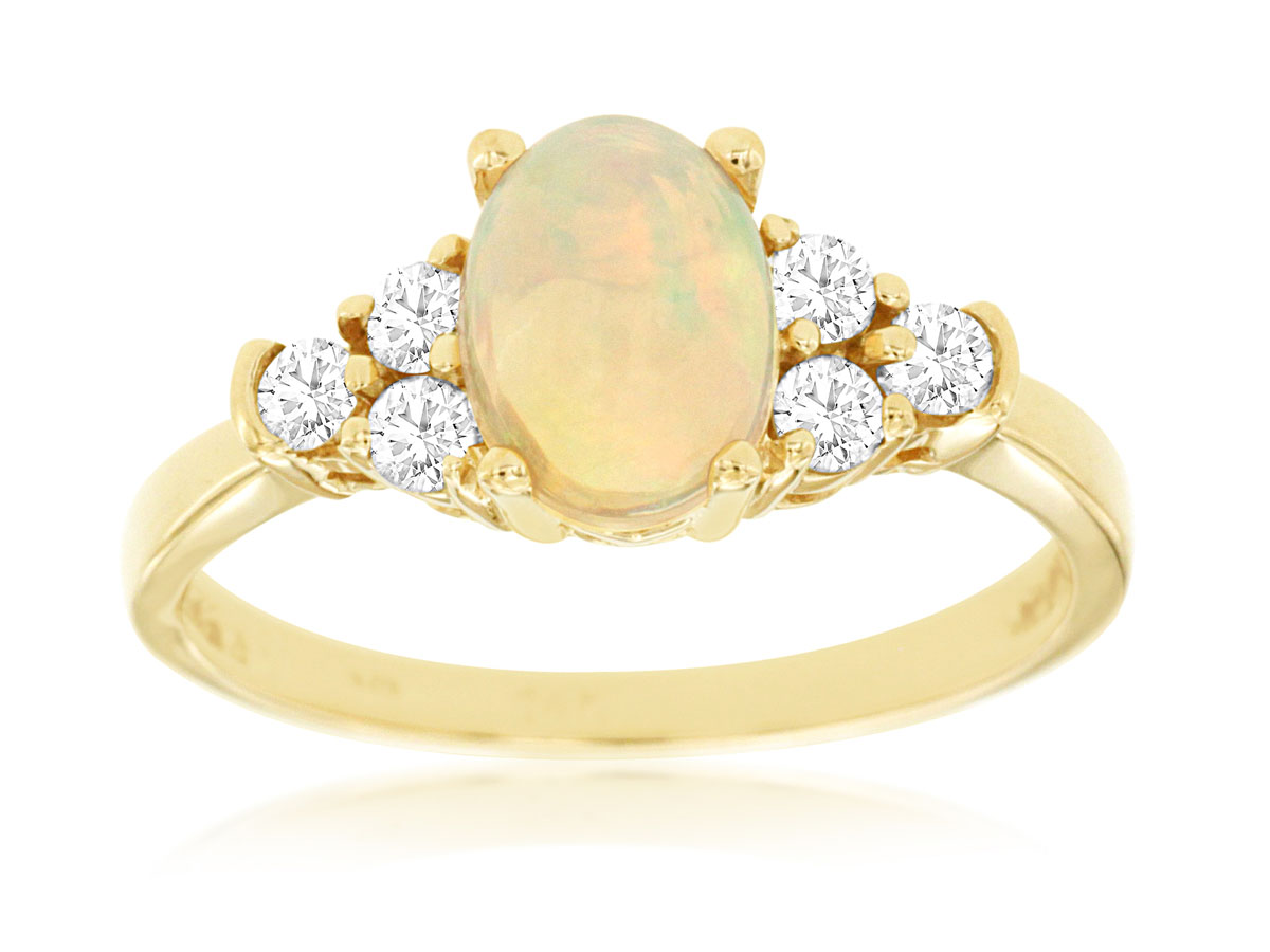 OPAL & DIAMOND RING