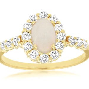 OPAL & DIAMOND RING
