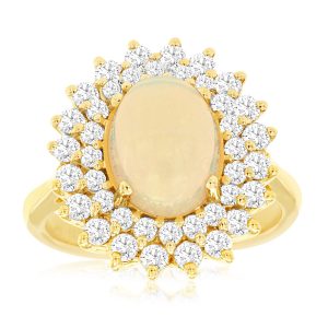 OPAL & DIAMOND RING
