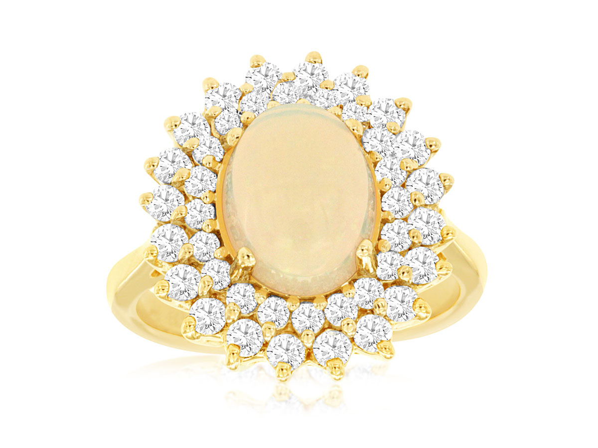 OPAL & DIAMOND RING