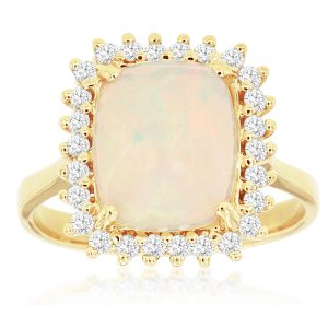 OPAL & DIAMOND RING