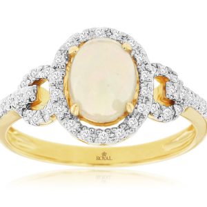 OPAL & DIAMOND RING