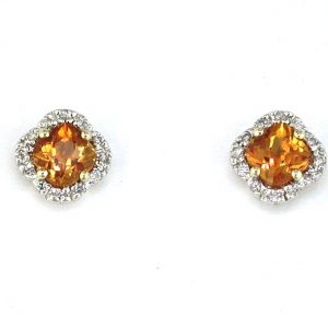 CITRINE & DIAMOND EARRING
