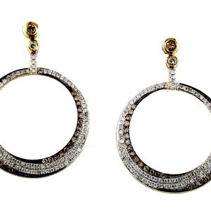 DIAMOND & MOCHA DIA EARRING