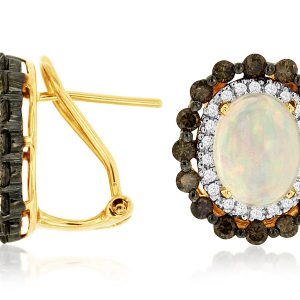 OPAL & DIAMOND EARRING