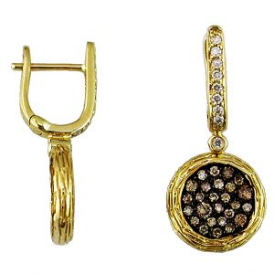 DIAMOND & MOCHA DIA EARRING