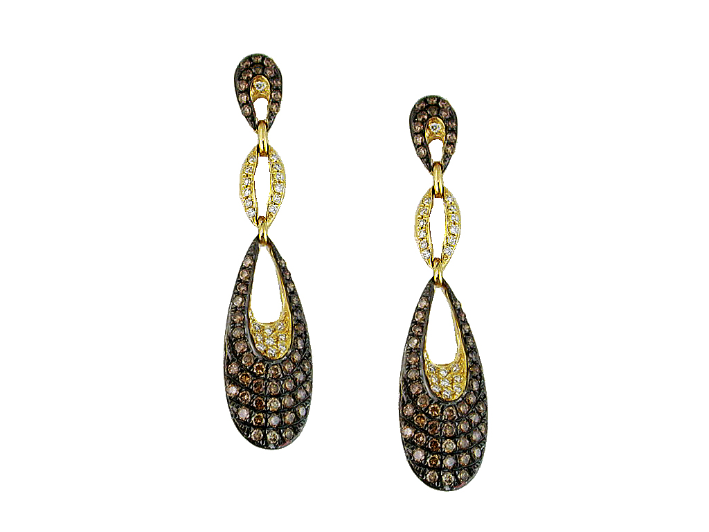 DIAMOND & MOCHA DIA EARRING