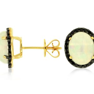 OPAL & DIAMOND EARRING