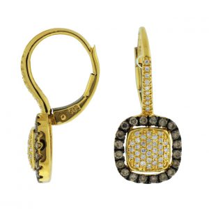 DIAMOND & MOCHA DIA EARRING
