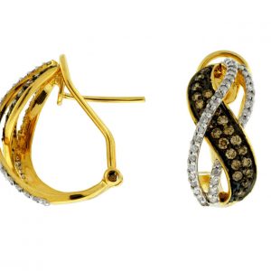 DIAMOND & MOCHA DIA EARRING