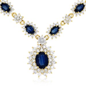 SAPPHIRE & DIAMOND NECKLACE