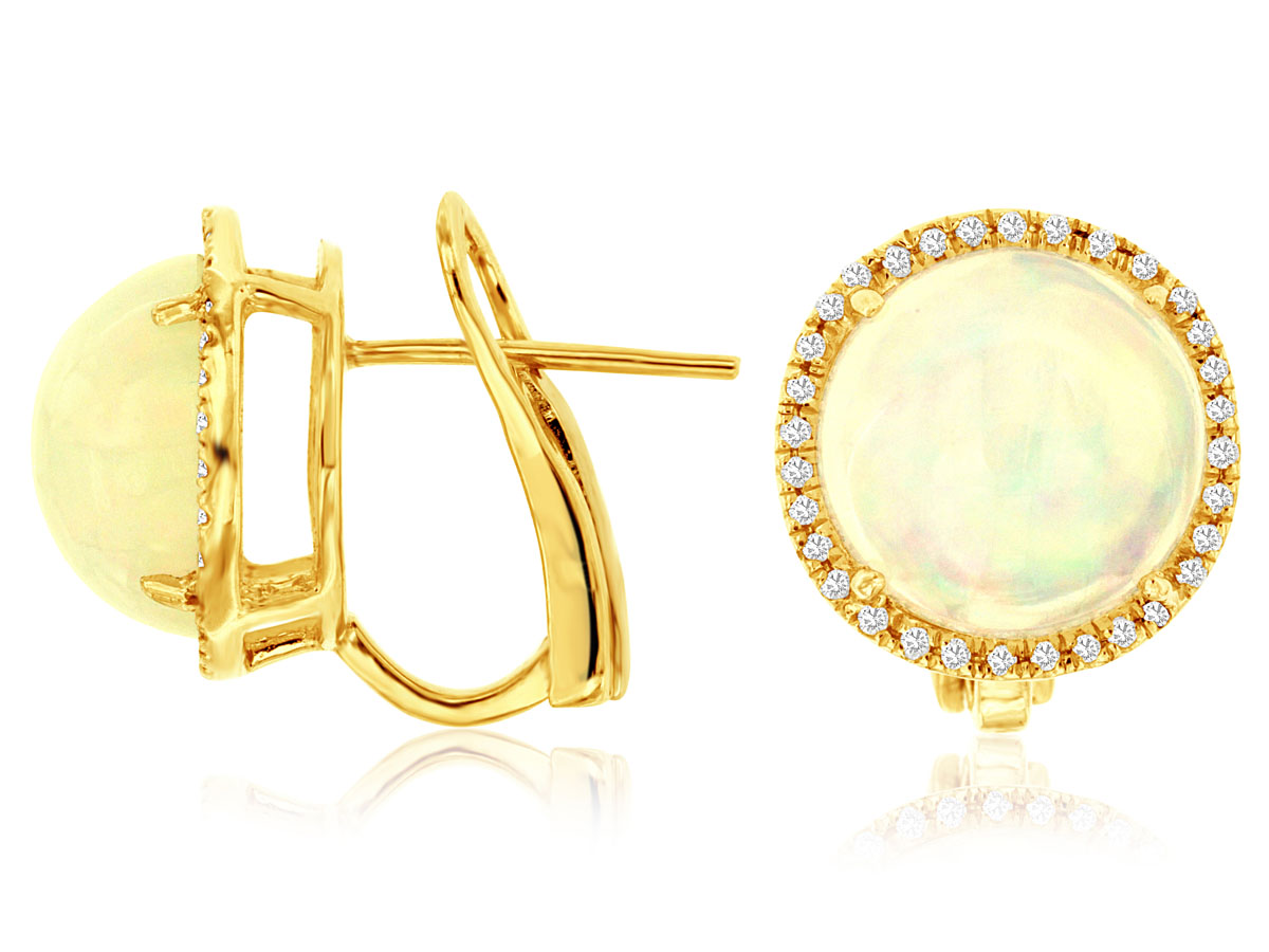 OPAL & DIAMOND EARRING