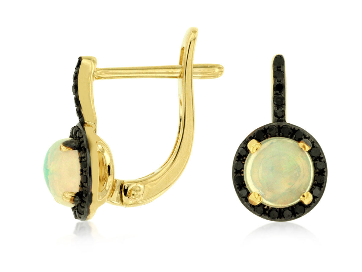 OPAL & DIAMOND EARRING