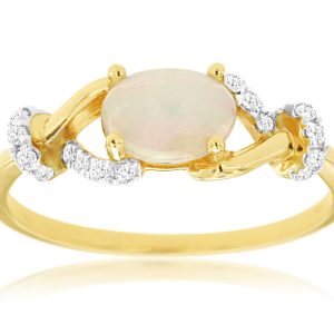 OPAL & DIAMOND RING