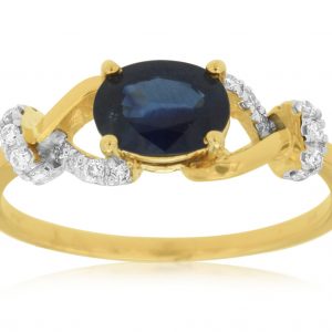 SAPPHIRE & DIAMOND RING