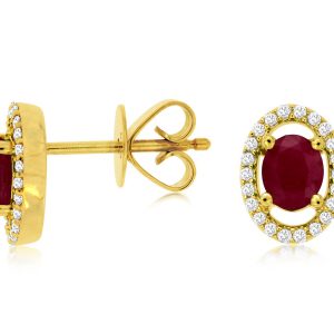 RUBY & DIAMOND EARRING