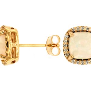 OPAL & DIAMOND EARRING