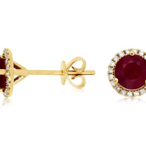 RUBY & DIAMOND EARRING
