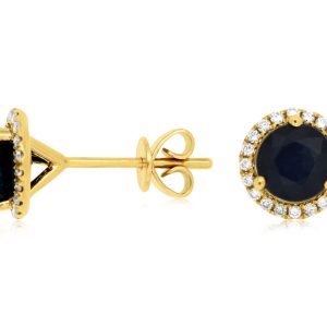 SAPPHIRE & DIAMOND EARRING