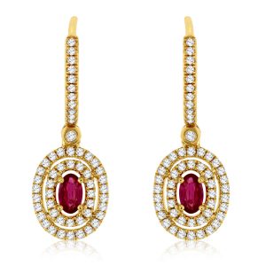 RUBY & DIAMOND EARRING