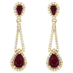 RUBY & DIAMOND EARRING