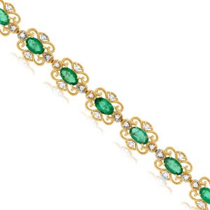 EMERALD & DIAMOND BRACELET