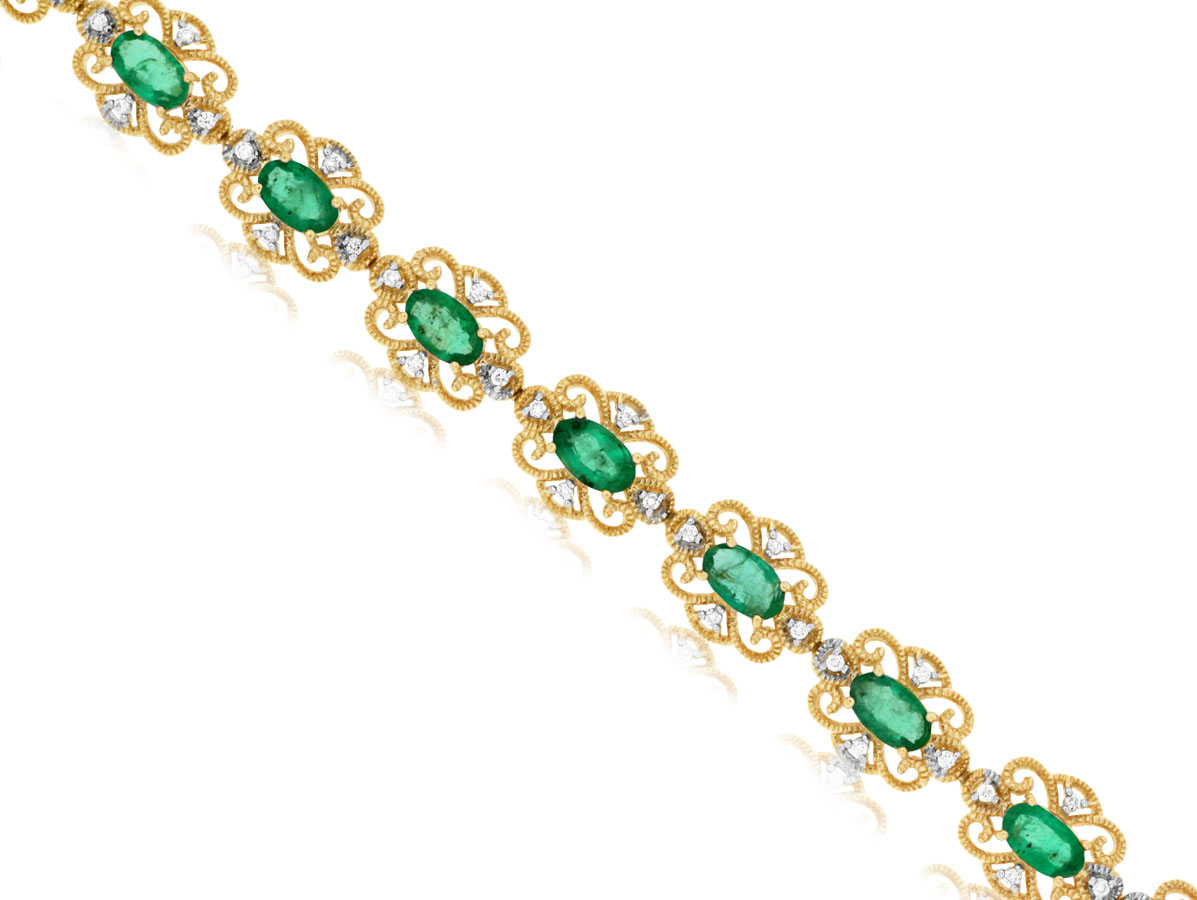 EMERALD & DIAMOND BRACELET