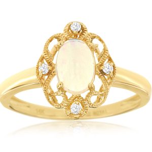 OPAL & DIAMOND RING