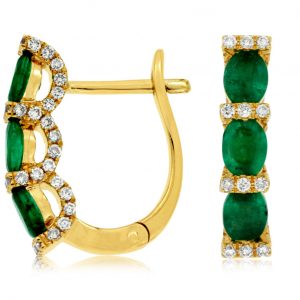 EMERALD & DIAMOND EARRING