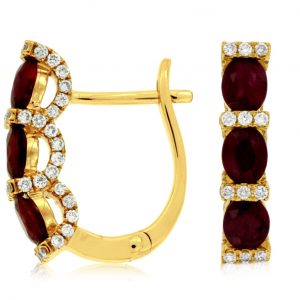 RUBY & DIAMOND EARRING
