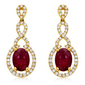 RUBY & DIAMOND EARRING
