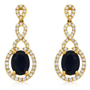 SAPPHIRE & DIAMOND EARRING