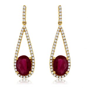 RUBY & DIAMOND EARRING